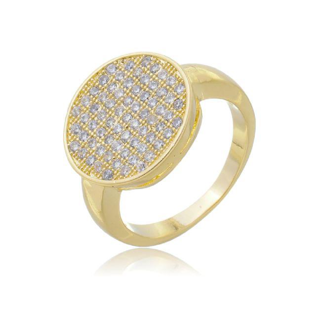 Anel Círculo Cravejado de Micro Zircônia