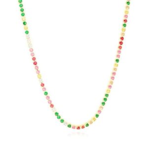 Colar choker Reviera com zicônias coloridas