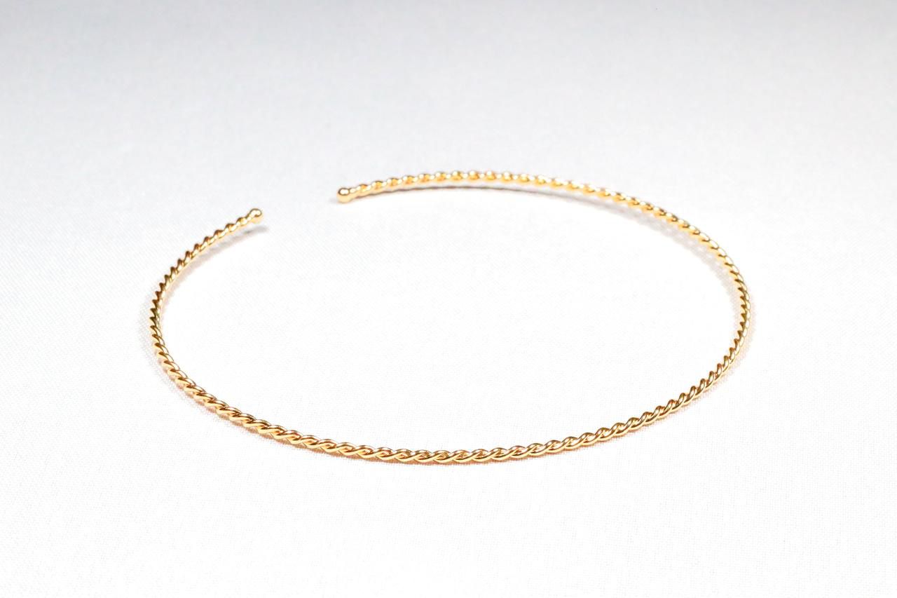 Choker aro liso entrelaçados ajustável