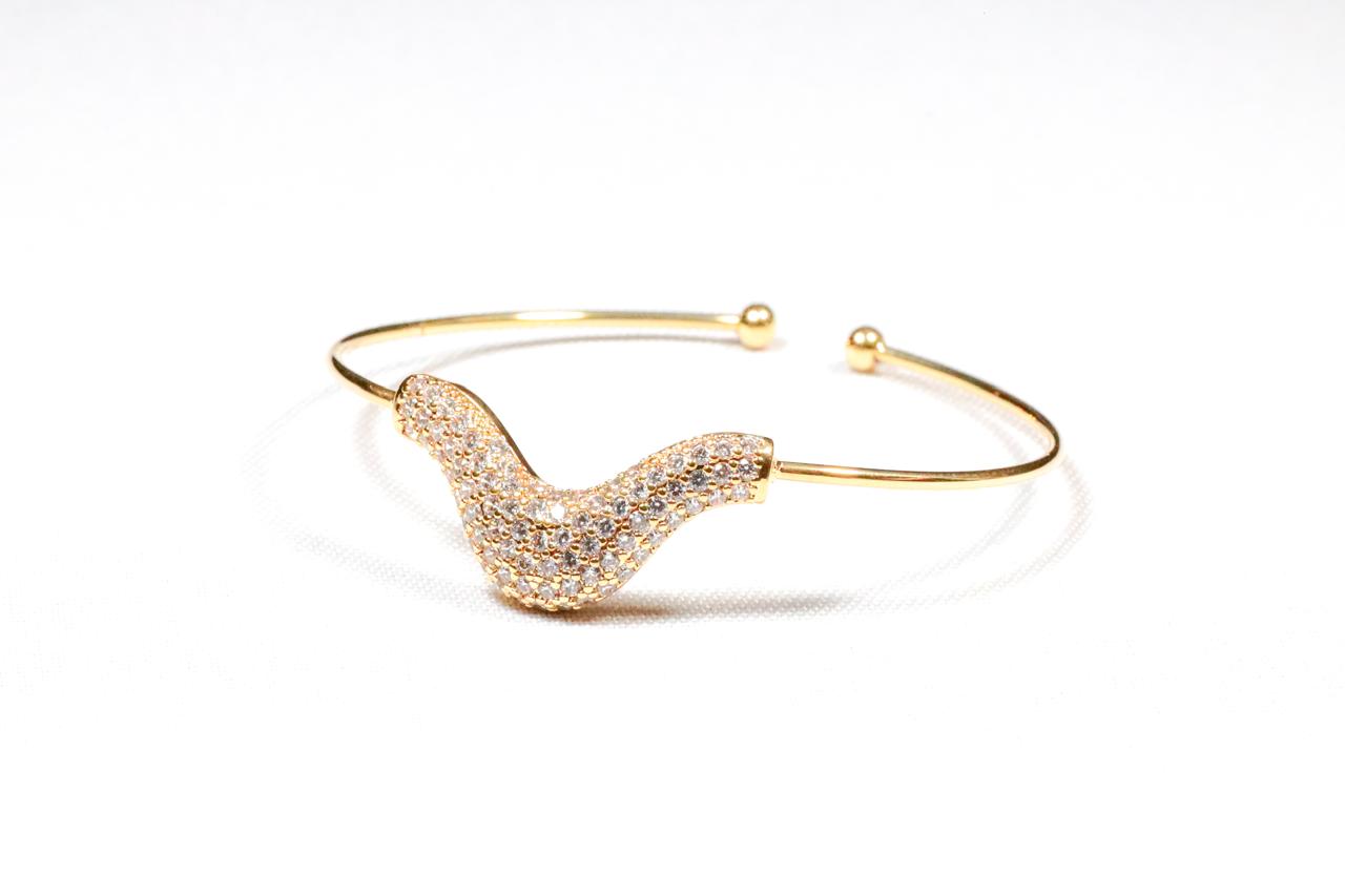 Bracelete Ajustável Detalhe Cravejado em Zircônia