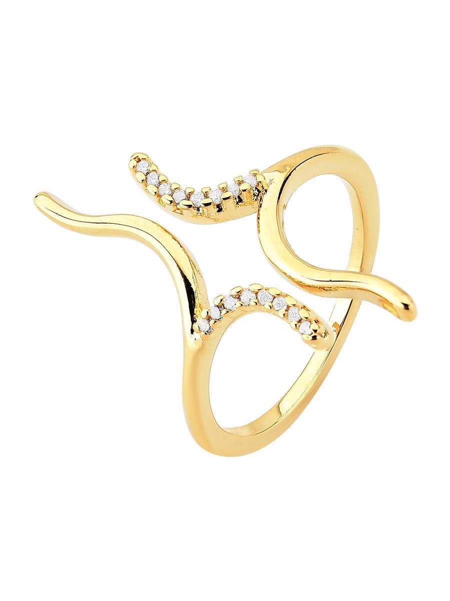 Anel Espiral Cravejado