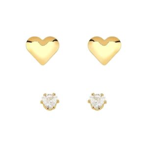 Dupla de Brinco Coração e Ponto Luz Infantil