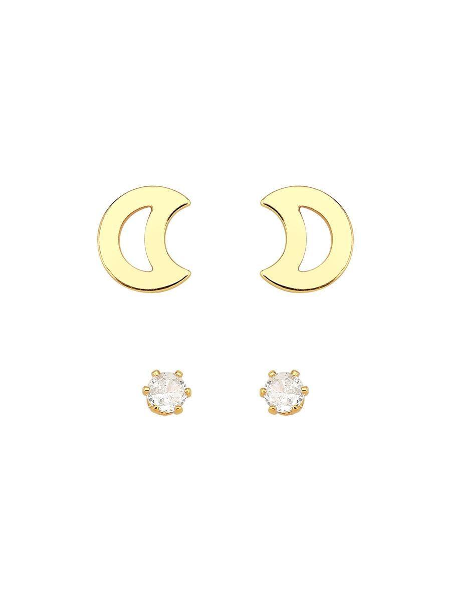 Dupla de Brinco Lua com Ponto de luz Infantil