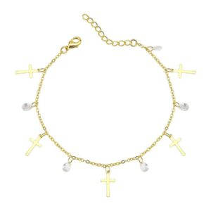 Pulseira Cruz com Ponto de Luz