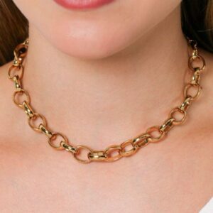 Colar Choker Elos Ovais