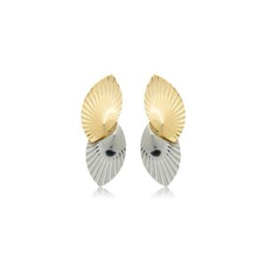 Brinco Duas Navete Bicolor