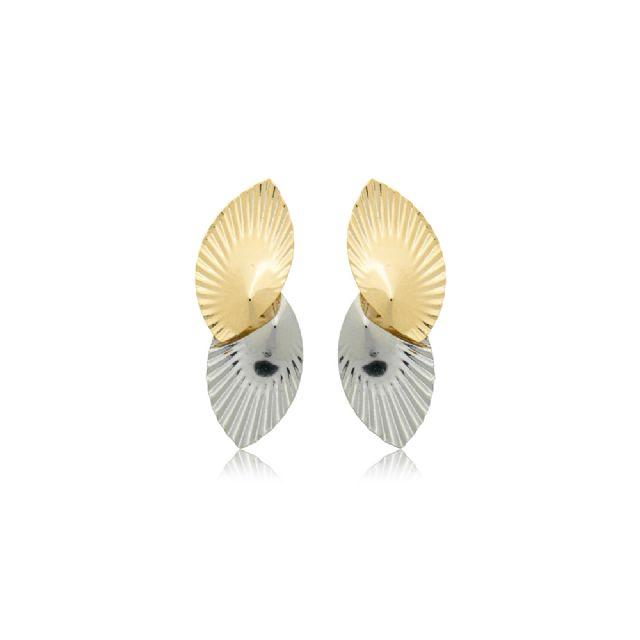 Brinco Duas Navete Bicolor