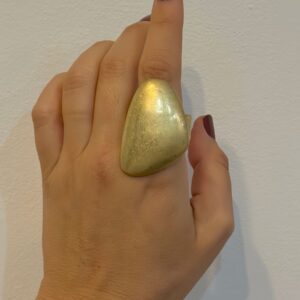 Anel Prisma Dourado 