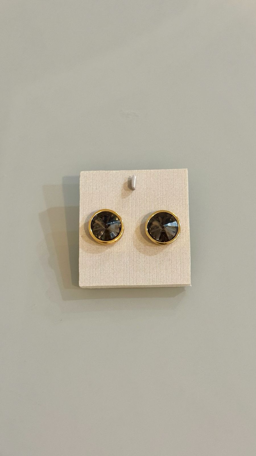  Brinco Cabochon Facetado 