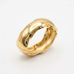 O Bracelete Escultura Gold Dourado