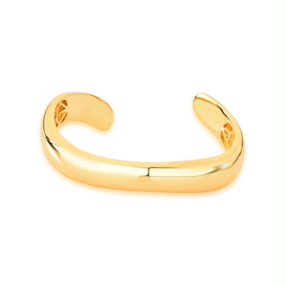 Bracelete Polido Curvo Dourado